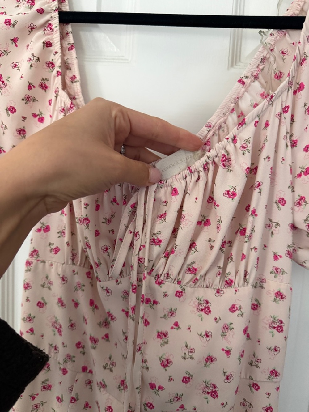 Altar'd State Pink Floral Puff Sleeve Maxi Dress - Picture 2 of 5